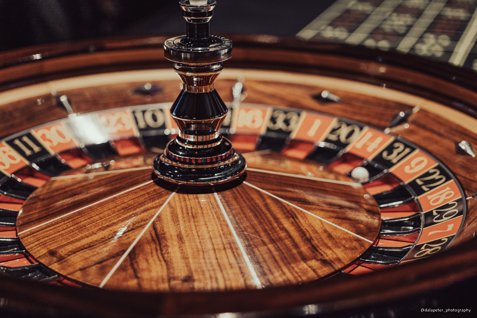 Bild av ett roulettebord. Foto: Peter Gunnebro, Dalapeter Photography